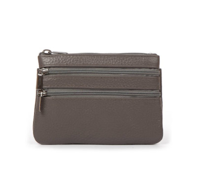 Косметичка шкіра A-00141 grey Podium