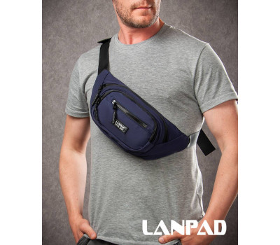 Сумка Чоловіча На пояс нейлон Lanpad 61057 blue