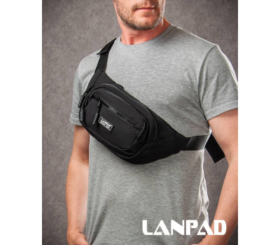 Сумка Чоловіча На пояс нейлон Lanpad 61057 black