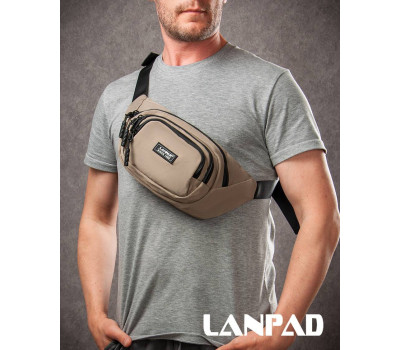Сумка Чоловіча На пояс нейлон Lanpad 61056 light khaki