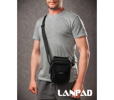 Сумка Чоловіча Планшет нейлон Lanpad A98222 black мал