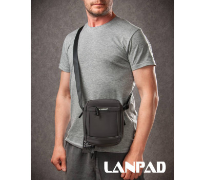 Сумка Чоловіча Планшет нейлон Lanpad A45007 coffee мал