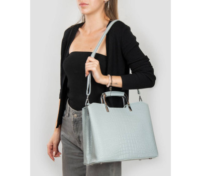 Сумка Шкіряна Жіноча Класична ALEX RAI 1540-1 l-grey