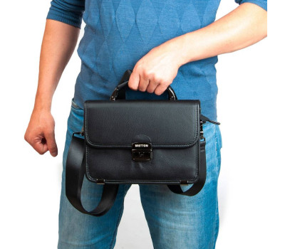 Сумка Чоловіча Барсетка шкіра BRETTON 3787-8 black