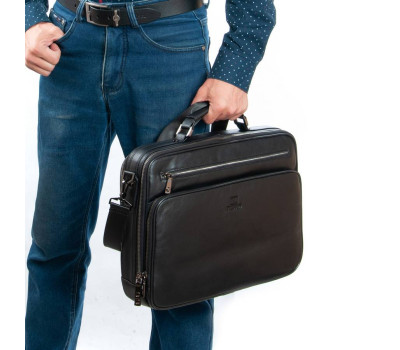 Сумка Чоловіча Портфель шкіра BRETTON 9221-1 black