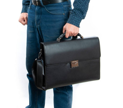 Сумка Чоловіча Портфель шкіра BRETTON 1716-1 black