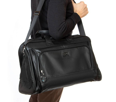 Сумка Чоловіча Дорожня шкіряна BRETTON 7830-1 black
