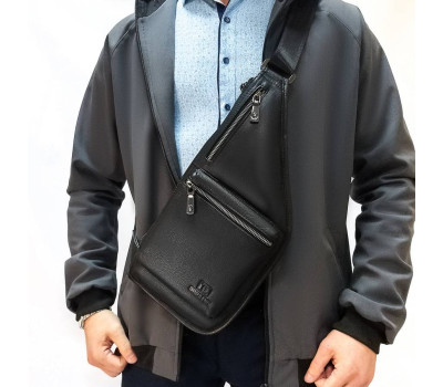 Сумка Чоловіча на плече шкіра BRETTON BE 1006-6 black