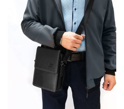 Сумка Мужская Планшет кожа BRETTON 1645-4 black
