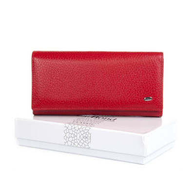 Червоний шкіряний жіночий гаманець Dr. BOND W501 red