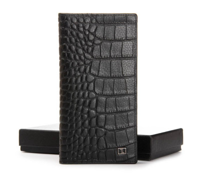 Гаманець шкіряний Чоловічий BE BRETTON 168-Q74 black croco