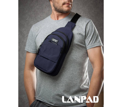 Сумка Чоловіча на плече нейлон Lanpad A4157 blue бол