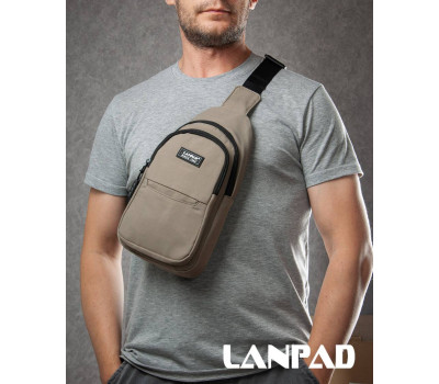 Сумка Чоловіча на плече нейлон Lanpad A4159 khaki бол
