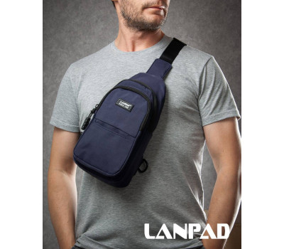 Сумка Чоловіча на плече нейлон Lanpad A4159 blue бол