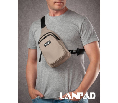Сумка Чоловіча на плече нейлон Lanpad 86803 khaki мал