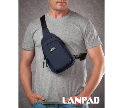 Сумка Чоловіча на плече нейлон Lanpad 86803 blue мал