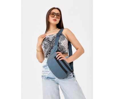Жіноча сумка на пояс бананка Sambag Tirso  Max блакитна