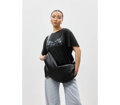 Жіноча сумка Sambag HOBO Bag-glove чорна структурна