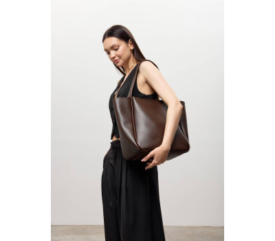 Жіноча велика сумка Leoma Shopper коричнева