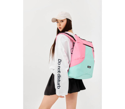 Жіночий рюкзак ролл Sambag RollTop X рожево-м’ятний