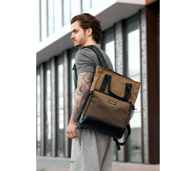 Чоловіча сумка-рюкзак Sambag Cargo горіх