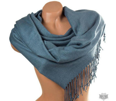 Жіночий синій палантин з пашміни ETERNO SAT12019