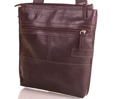 Шкіряна коричнева чоловіча сумка-планшет ETERNO