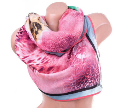 Шарф жіночий бавовняний 180 на 75 см ETERNO рожевий