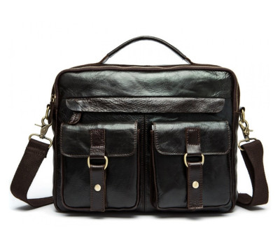 Коричнева шкіряна чоловіча сумка Bexhill BX8001B