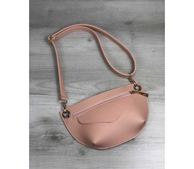 Жіноча сумка сумка на пояс - клатч Нана пудрового кольору WeLassie