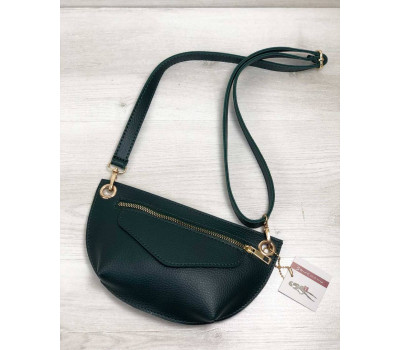 Жіноча сумка сумка на пояс - клатч Нана зеленого кольору WeLassie