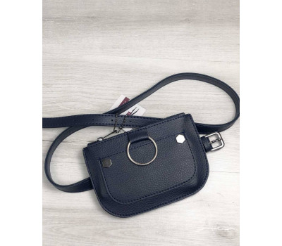 Жіноча сумка на пояс Кеті синього кольору WeLassie