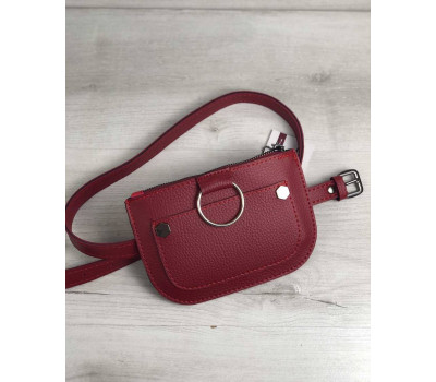 Жіноча сумка на пояс Кеті червоного кольору WeLassie