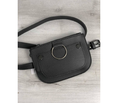 Жіноча сумка на пояс Кеті сірого кольору WeLassie