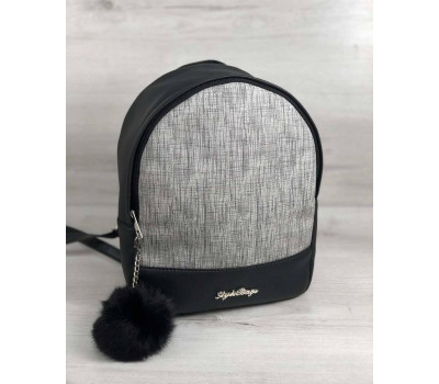 Стильний молодіжний рюкзак Мері сірий блиск WeLassie
