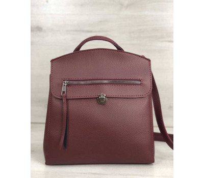 Молодіжний сумка-рюкзак Деніс бордового кольору WeLassie