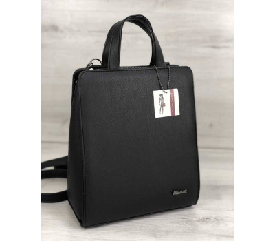 Молодіжний каркасний сумка-рюкзак чорного кольору WeLassie