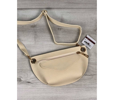 Жіноча сумка сумка на пояс - клатч Нана бежевого кольору WeLassie