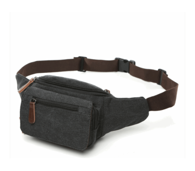 Чорна чоловіча сумка на пояс Tiding Bag 8836A