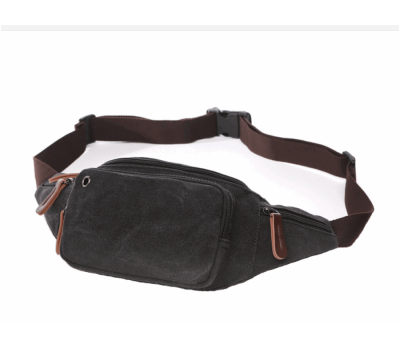 Чорна чоловіча сумка на пояс Tiding Bag 8835A