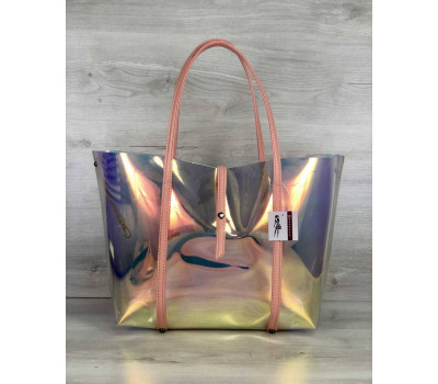 2в1 Молодіжна Перламутрова силіконова сумка з пудрою WeLassie