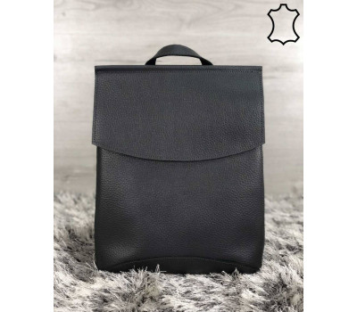 Шкіряний молодіжний сумка-рюкзак сірого кольору WeLassie