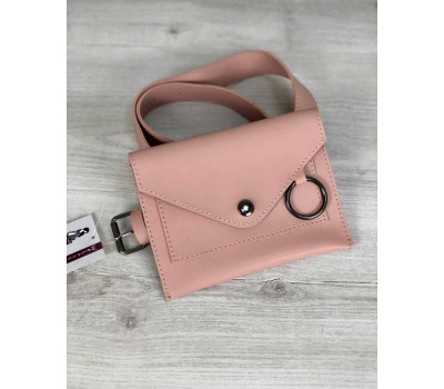 Стильна жіноча сумка на пояс Moris бежевого кольору WeLassie