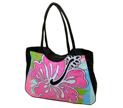 Сумка Жіноча Пляжна текстиль Podium /1331 black Podium