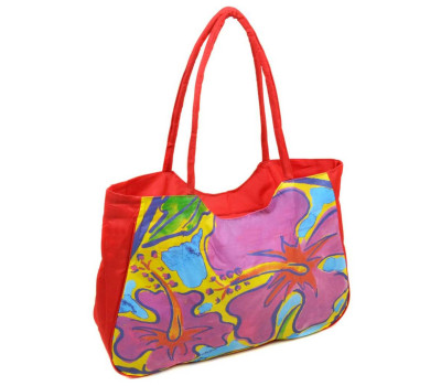 Сумка Жіноча Пляжна текстиль Podium /1330 red Podium