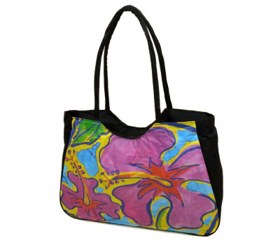 Сумка Жіноча Пляжна текстиль Podium /1330 black Podium