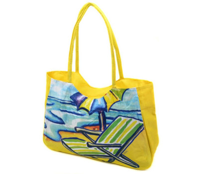 Сумка Жіноча Пляжна текстиль Podium /1328 yellow Podium