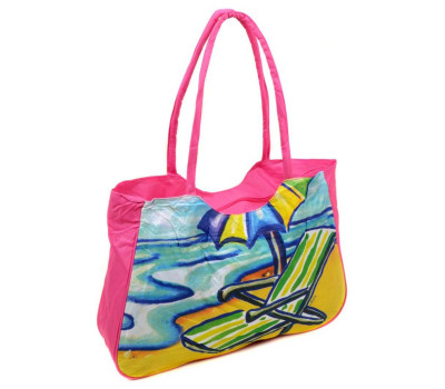 Сумка Жіноча Пляжна текстиль Podium /1328 pink Podium