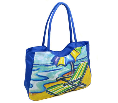 Сумка Жіноча Пляжна текстиль Podium /1328 blue Podium