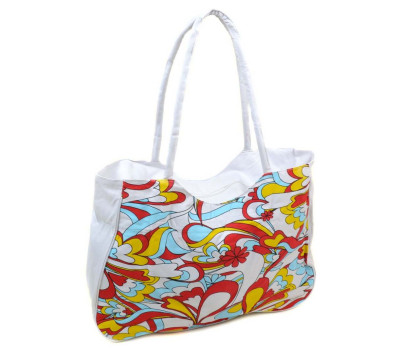 Сумка Жіноча Пляжна текстиль Podium /1323 white Podium